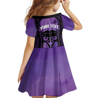 Personalised New Zealand Suffrage Day Family Matching Off Shoulder Short Dress and Hawaiian Shirt Maori Tattoo Galaxy Vibe LT14 - Polynesian Pride
