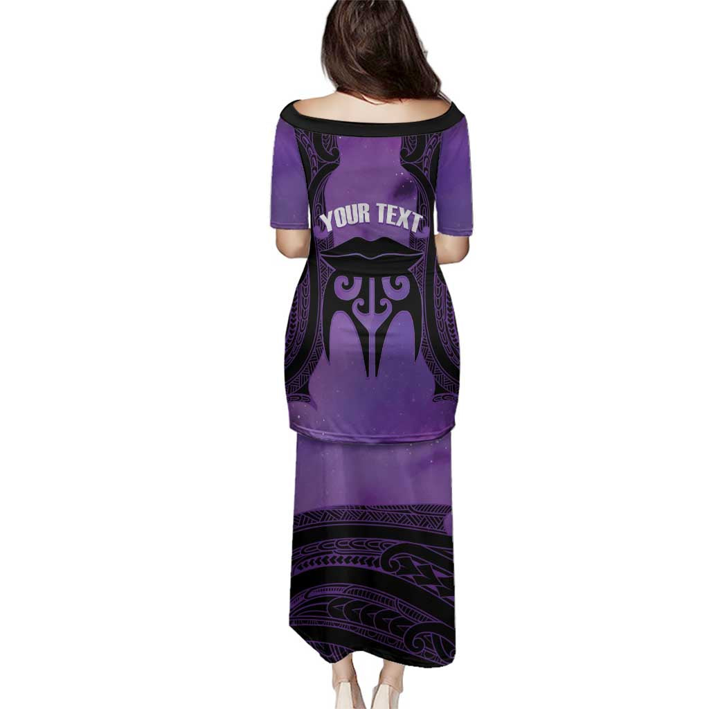 Personalised New Zealand Suffrage Day Family Matching Puletasi and Hawaiian Shirt Maori Tattoo Galaxy Vibe LT14 - Polynesian Pride