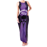 Personalised New Zealand Suffrage Day Family Matching Tank Maxi Dress and Hawaiian Shirt Maori Tattoo Galaxy Vibe LT14 Mom's Dress Purple - Polynesian Pride