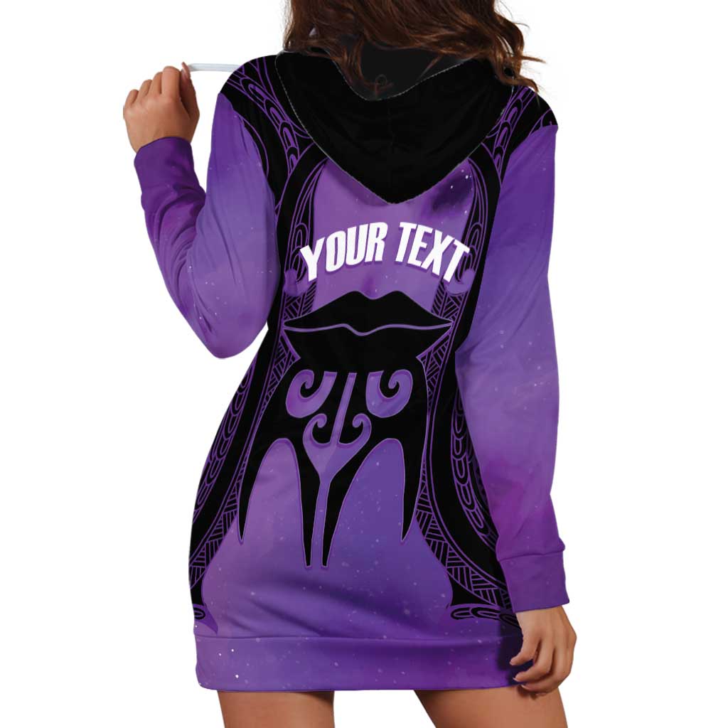 Personalised New Zealand Suffrage Day Hoodie Dress Maori Tattoo Galaxy Vibe - Polynesian Pride