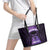 Personalised New Zealand Suffrage Day Leather Tote Bag Maori Tattoo Galaxy Vibe - Polynesian Pride