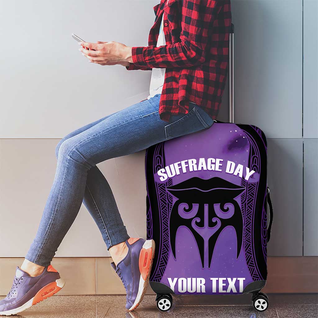Personalised New Zealand Suffrage Day Luggage Cover Maori Tattoo Galaxy Vibe LT14 - Polynesian Pride