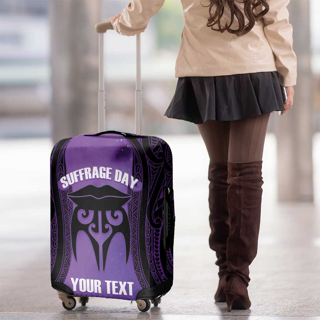 Personalised New Zealand Suffrage Day Luggage Cover Maori Tattoo Galaxy Vibe LT14 - Polynesian Pride