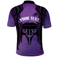 Personalised New Zealand Suffrage Day Polo Shirt Maori Tattoo Galaxy Vibe - Polynesian Pride
