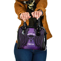 Personalised New Zealand Suffrage Day Shoulder Handbag Maori Tattoo Galaxy Vibe - Polynesian Pride