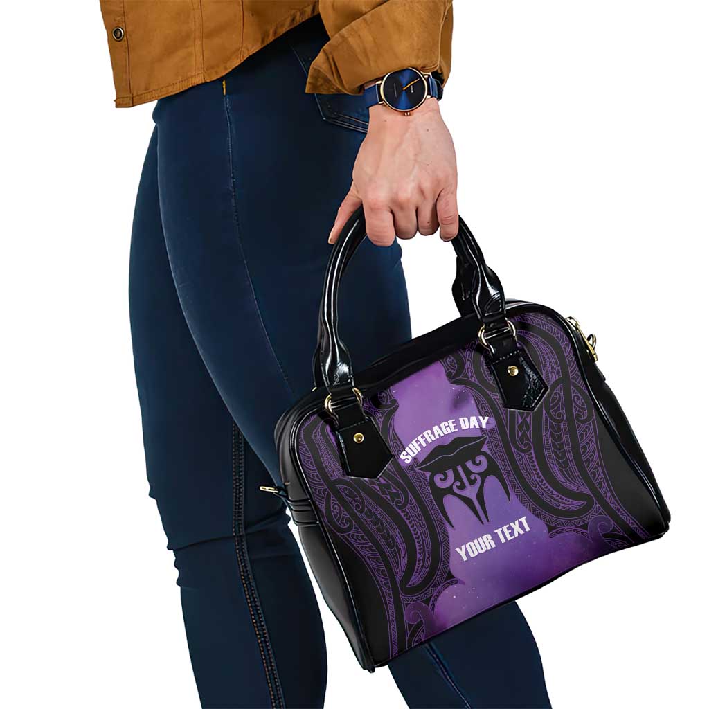 Personalised New Zealand Suffrage Day Shoulder Handbag Maori Tattoo Galaxy Vibe - Polynesian Pride