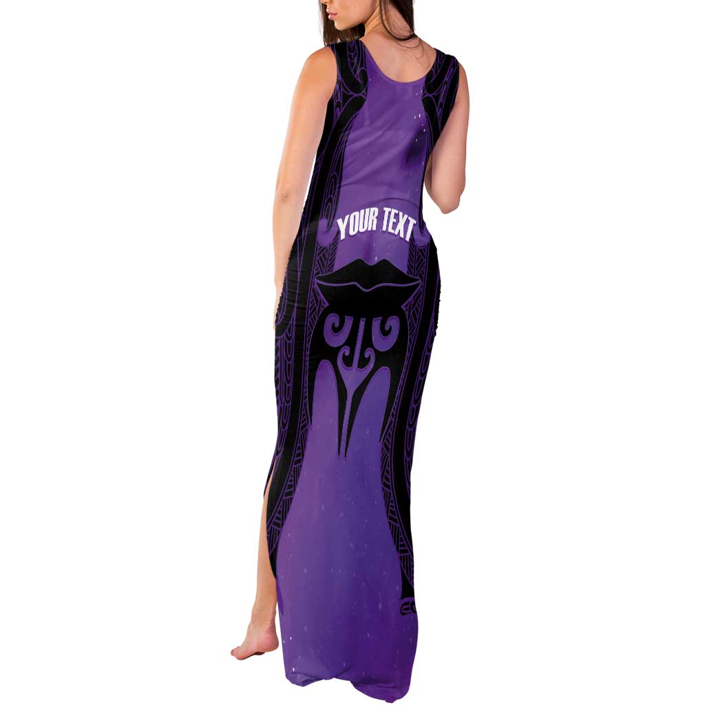 Personalised New Zealand Suffrage Day Tank Maxi Dress Maori Tattoo Galaxy Vibe - Polynesian Pride