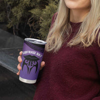 Personalised New Zealand Suffrage Day Tumbler Cup Maori Tattoo Galaxy Vibe - Polynesian Pride