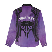 Personalised New Zealand Suffrage Day Women Casual Shirt Maori Tattoo Galaxy Vibe - Polynesian Pride