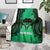 Personalised Moko Kauae New Zealand Blanket Maori Chin Tattoo Green - Polynesian Pride