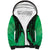 Personalised Moko Kauae New Zealand Sherpa Hoodie Maori Chin Tattoo Green - Polynesian Pride