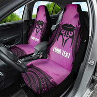 Personalised Moko Kauae New Zealand Car Seat Cover Maori Chin Tattoo Pink LT14 - Polynesian Pride