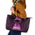Personalised Moko Kauae New Zealand Leather Tote Bag Maori Chin Tattoo Pink - Polynesian Pride