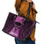 Personalised Moko Kauae New Zealand Leather Tote Bag Maori Chin Tattoo Pink - Polynesian Pride