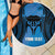 Personalised Moko Kauae New Zealand Beach Blanket Maori Chin Tattoo Blue - Polynesian Pride