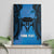 Personalised Moko Kauae New Zealand Canvas Wall Art Maori Chin Tattoo Blue - Polynesian Pride