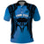 Personalised Moko Kauae New Zealand Polo Shirt Maori Chin Tattoo Blue - Polynesian Pride