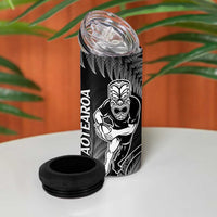 New Zealand Silver Fern Rugby 4 in 1 Can Cooler Tumbler All Black Koru Maori LT14 - Polynesian Pride