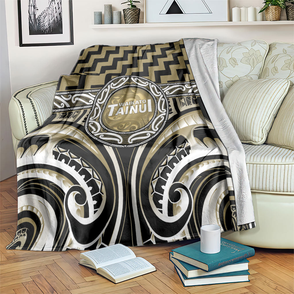 Aotearoa Waikato Tainui Blanket Maori Iwi Poutama Puhoro Tattoo LT14 Old Yellow - Polynesian Pride