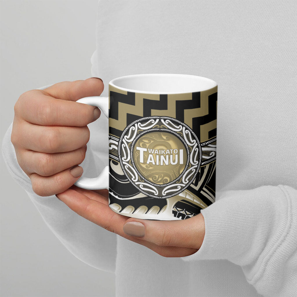 Aotearoa Waikato Tainui Personalised Ceramic Mug Maori Iwi Poutama Puhoro Tattoo LT14 - Polynesian Pride