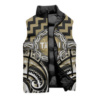 Aotearoa Waikato Tainui Personalised Sleeveless Puffer Jacket Maori Iwi Poutama Puhoro Tattoo LT14 - Polynesian Pride