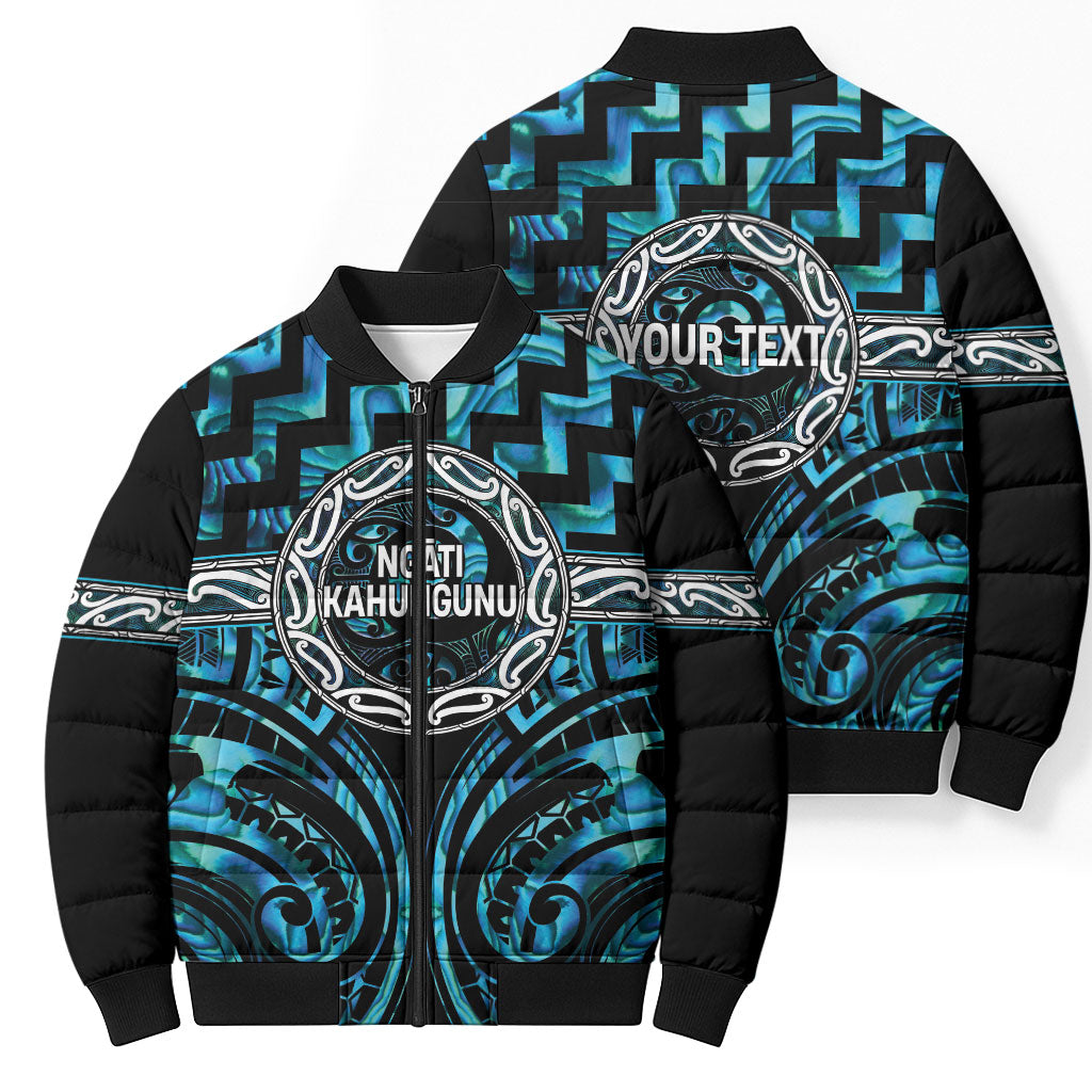 Aotearoa Ngati Kahungunu Personalised Bomber Puffer Jacket Maori Iwi Poutama Puhoro Tattoo LT14 - Polynesian Pride