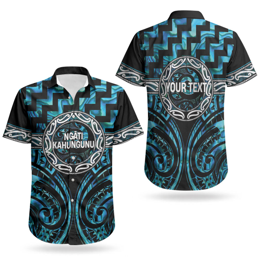 Aotearoa Ngati Kahungunu Personalised Couples Matching Puletasi and Hawaiian Shirt Maori Iwi Poutama Puhoro Tattoo LT14 - Polynesian Pride