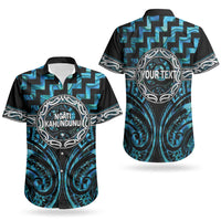Aotearoa Ngati Kahungunu Personalised Couples Matching Puletasi and Hawaiian Shirt Maori Iwi Poutama Puhoro Tattoo LT14 - Polynesian Pride
