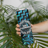 Aotearoa Ngati Kahungunu Personalised Skinny Tumbler Maori Iwi Poutama Puhoro Tattoo LT14 - Polynesian Pride