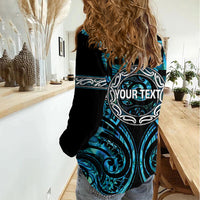 Aotearoa Ngati Kahungunu Personalised Women Casual Shirt Maori Iwi Poutama Puhoro Tattoo LT14 - Polynesian Pride