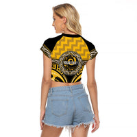 Aotearoa Ngati Whatua Personalised Raglan Cropped T Shirt Maori Iwi Poutama Puhoro Tattoo LT14 - Polynesian Pride