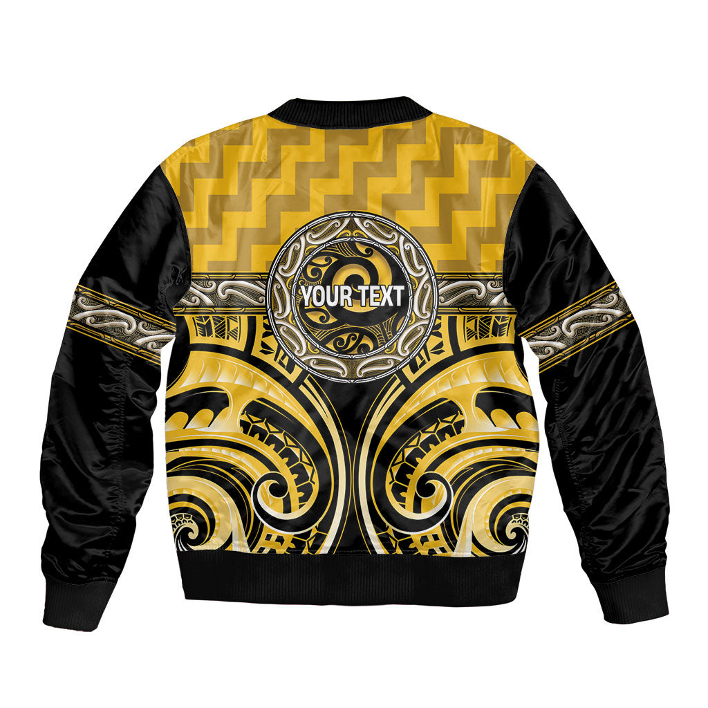 Aotearoa Ngati Whatua Personalised Sleeve Zip Bomber Jacket Maori Iwi Poutama Puhoro Tattoo LT14 - Polynesian Pride