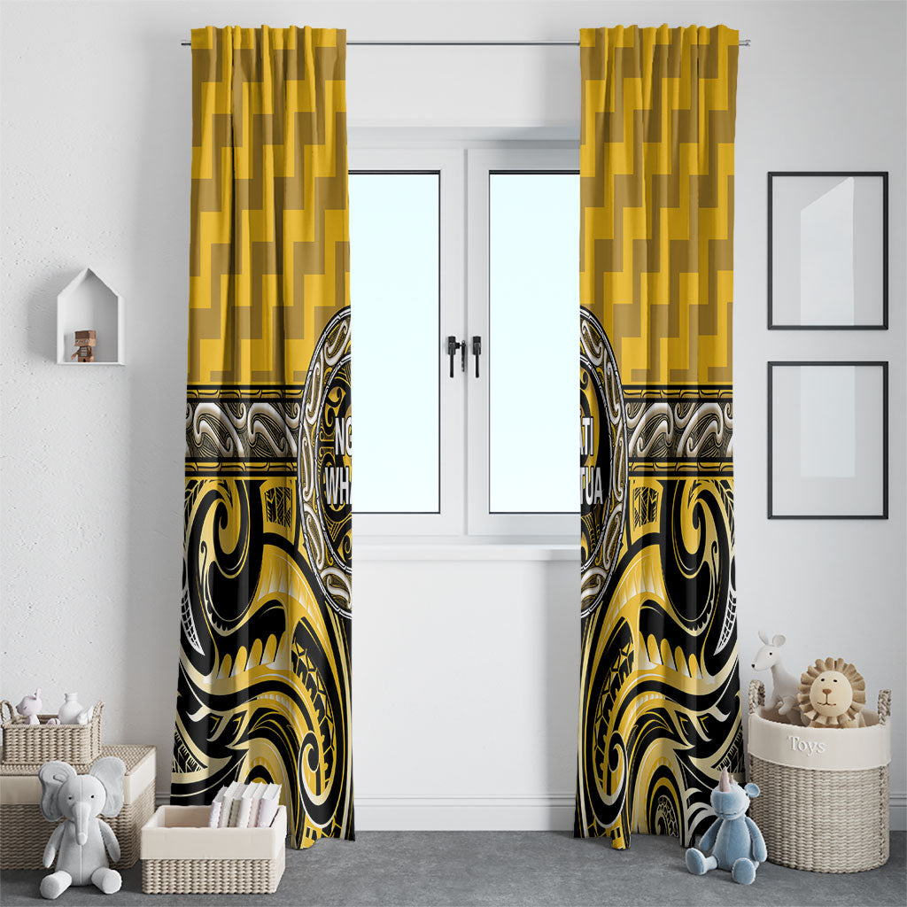 Aotearoa Ngati Whatua Window Curtain Maori Iwi Poutama Puhoro Tattoo LT14 - Polynesian Pride
