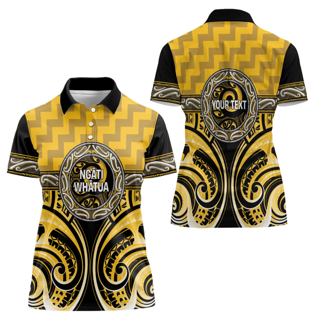 Aotearoa Ngati Whatua Personalised Women Polo Shirt Maori Iwi Poutama Puhoro Tattoo LT14 - Polynesian Pride