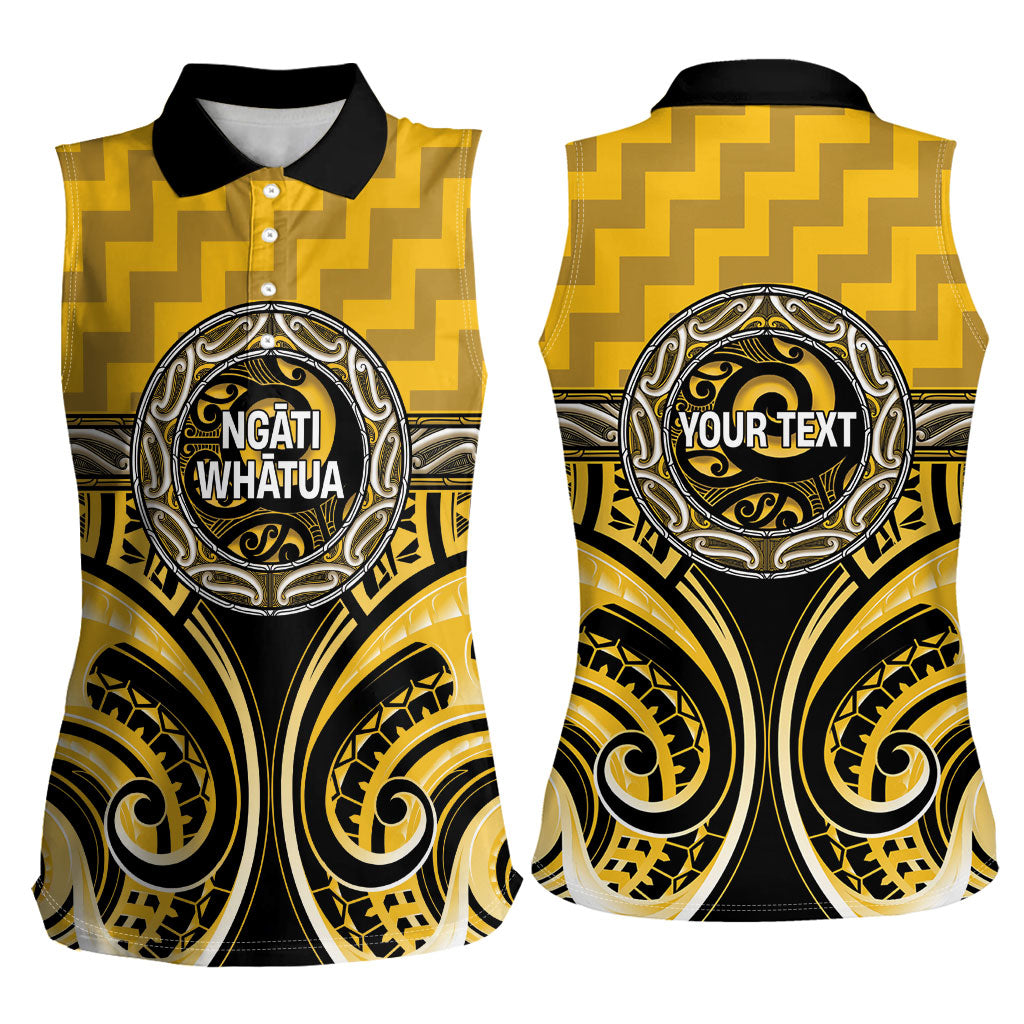 Aotearoa Ngati Whatua Personalised Women Sleeveless Polo Shirt Maori Iwi Poutama Puhoro Tattoo LT14 - Polynesian Pride