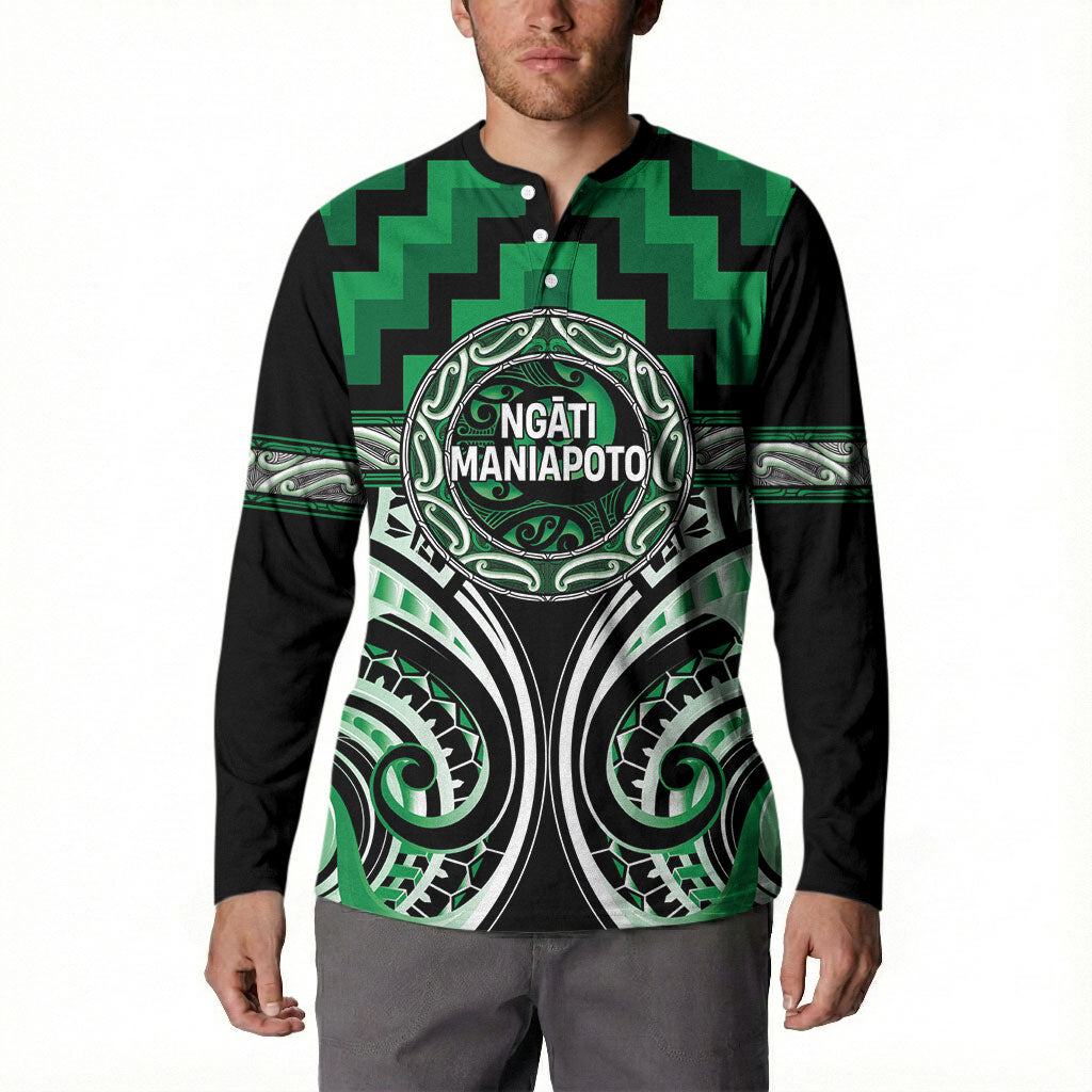 Aotearoa Ngati Maniapoto Personalised Button Sweatshirt Maori Iwi Poutama Puhoro Tattoo LT14 - Polynesian Pride