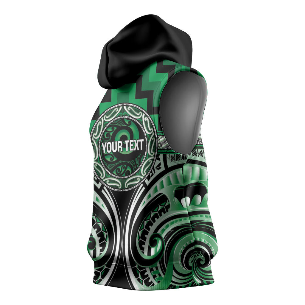 Aotearoa Ngati Maniapoto Personalised Sleeveless Hoodie Maori Iwi Poutama Puhoro Tattoo LT14 - Polynesian Pride