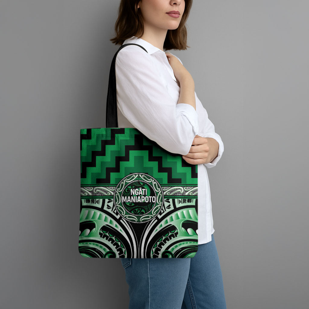 Aotearoa Ngati Maniapoto Tote Bag Maori Iwi Poutama Puhoro Tattoo LT14 - Polynesian Pride