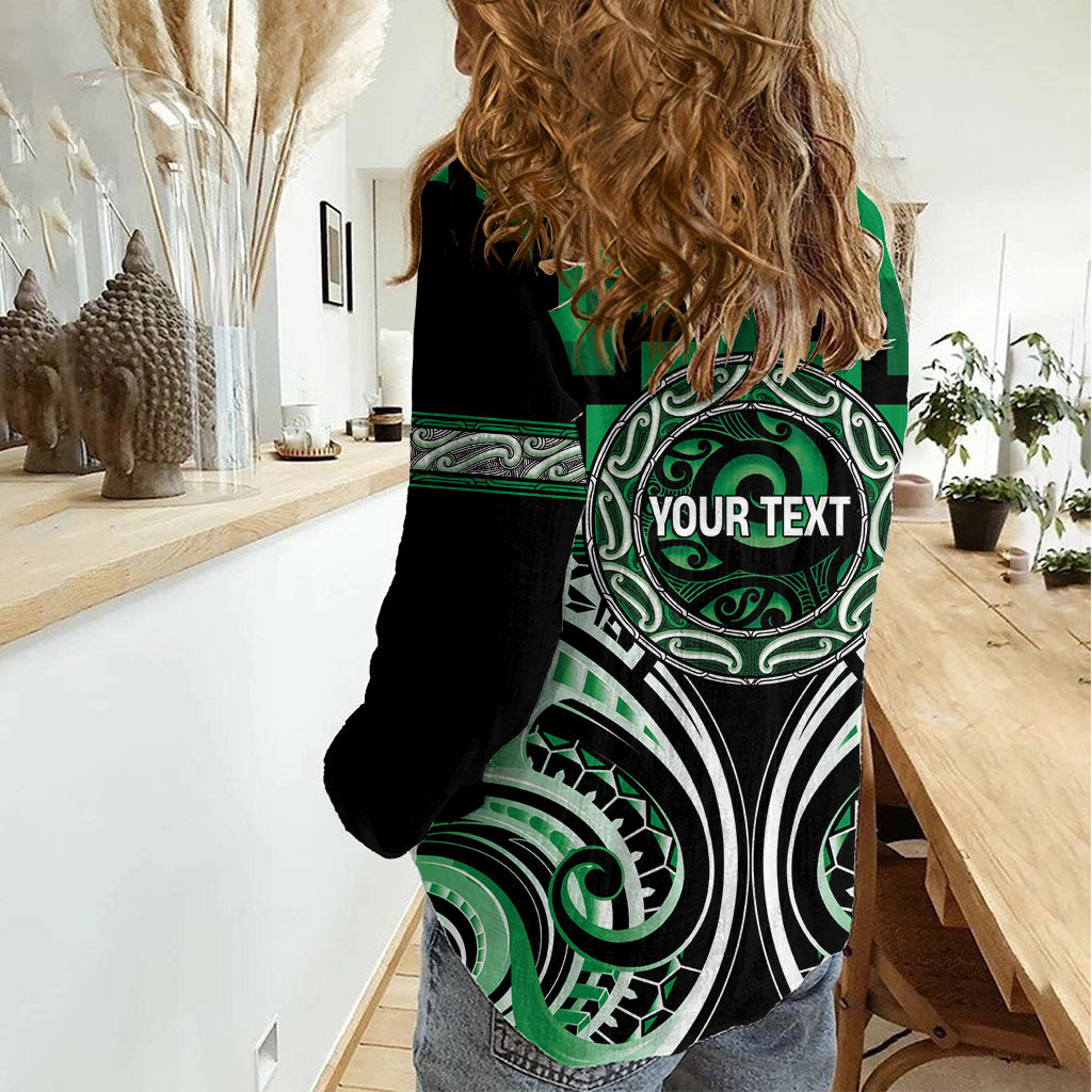Aotearoa Ngati Maniapoto Personalised Women Casual Shirt Maori Iwi Poutama Puhoro Tattoo LT14 - Polynesian Pride