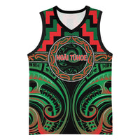Aotearoa Ngai Tuhoe Personalised Basketball Jersey Maori Iwi Poutama Puhoro Tattoo LT14 Unisex Green - Polynesian Pride