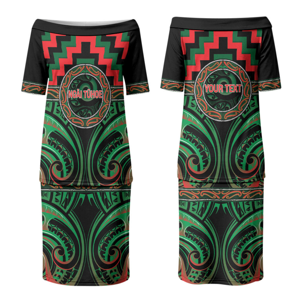 Aotearoa Ngai Tuhoe Personalised Couples Matching Puletasi and Hawaiian Shirt Maori Iwi Poutama Puhoro Tattoo LT14 - Polynesian Pride