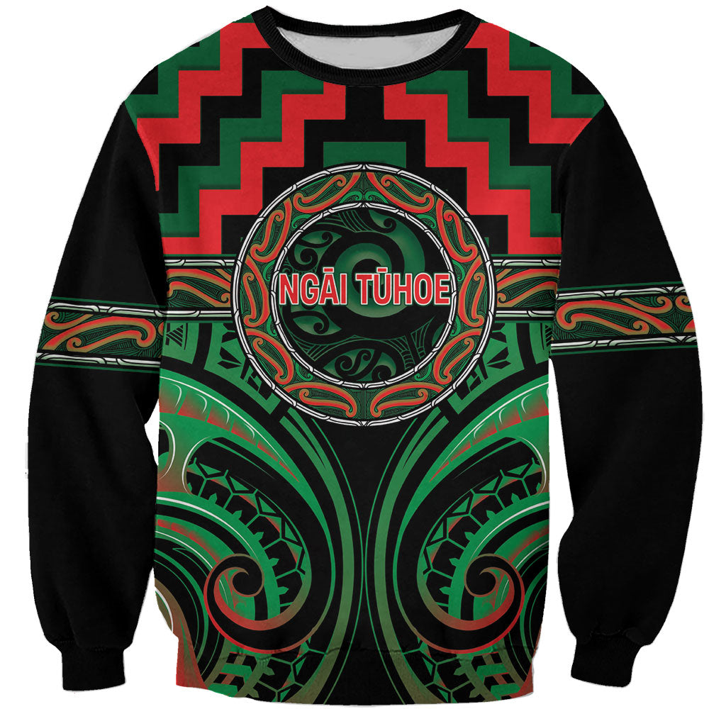 Aotearoa Ngai Tuhoe Personalised Sweatshirt Maori Iwi Poutama Puhoro Tattoo LT14 Unisex Green - Polynesian Pride
