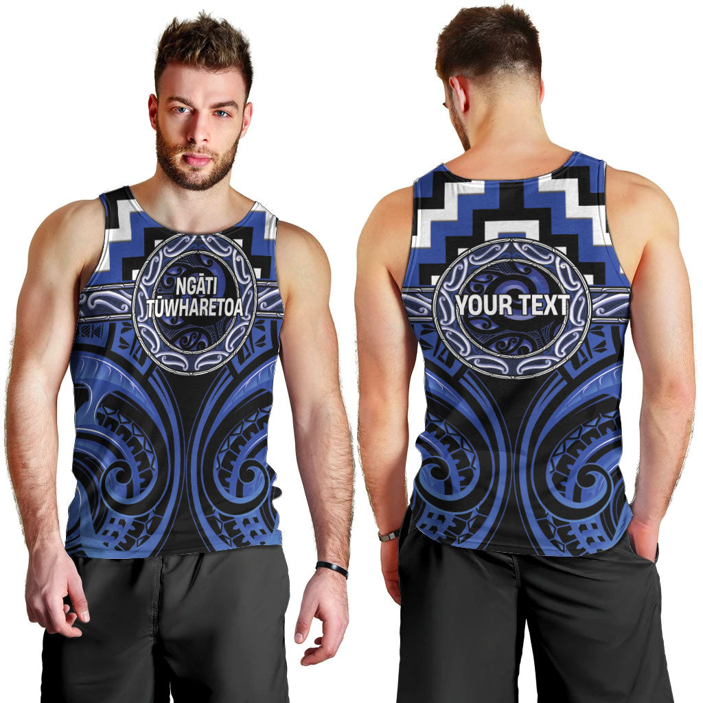 Aotearoa Ngati Tuwharetoa Personalised Men Tank Top Maori Iwi Poutama Puhoro Tattoo LT14 - Polynesian Pride
