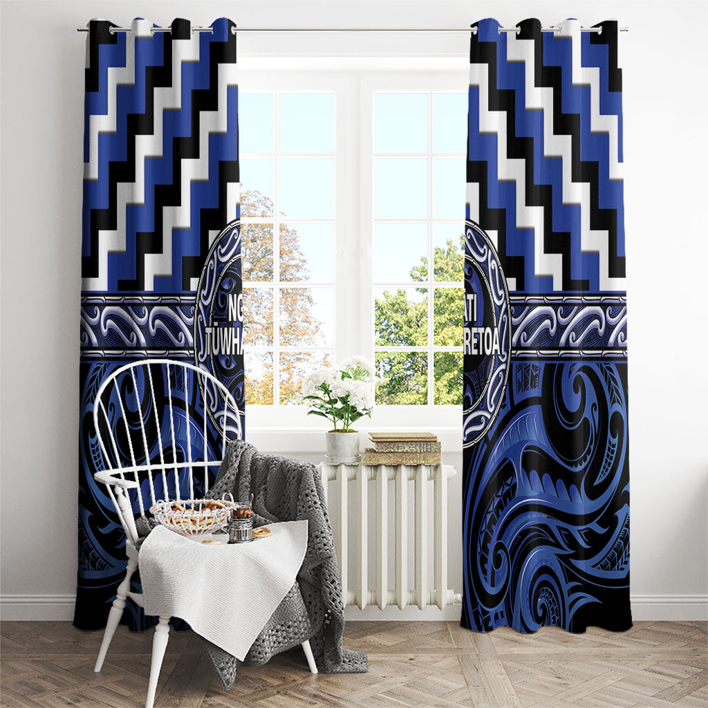 Aotearoa Ngati Tuwharetoa Window Curtain Maori Iwi Poutama Puhoro Tattoo LT14 - Polynesian Pride