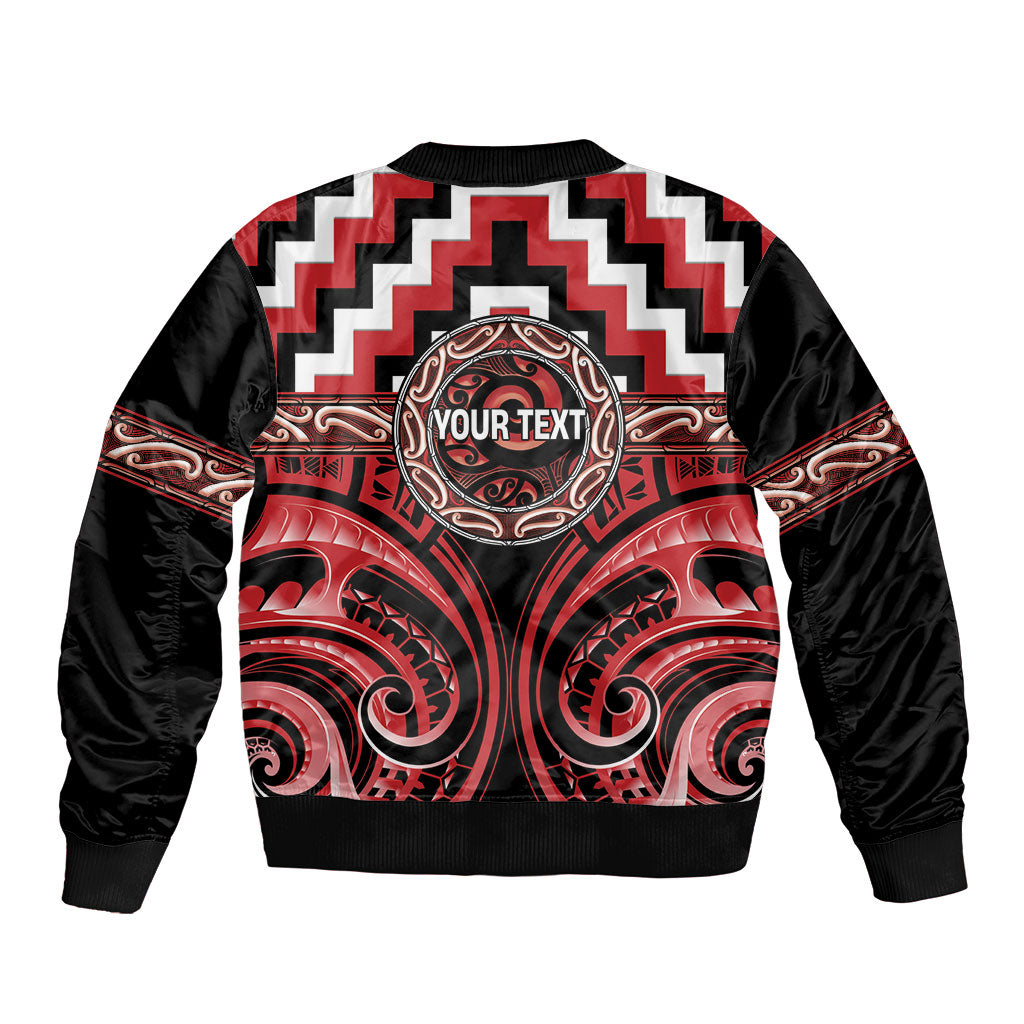 Aotearoa Te Arawa Personalised Sleeve Zip Bomber Jacket Maori Iwi Poutama Puhoro Tattoo LT14 - Polynesian Pride