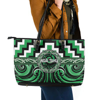 Aotearoa Ngai Tahu Leather Tote Bag Maori Iwi Poutama Puhoro Tattoo LT14 - Polynesian Pride