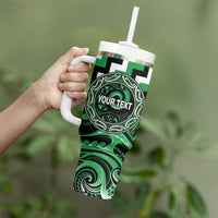Aotearoa Ngai Tahu Personalised Tumbler With Handle Maori Iwi Poutama Puhoro Tattoo LT14 - Polynesian Pride