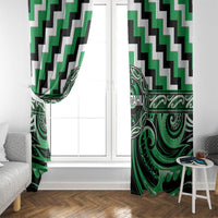 Aotearoa Ngai Tahu Window Curtain Maori Iwi Poutama Puhoro Tattoo LT14 - Polynesian Pride