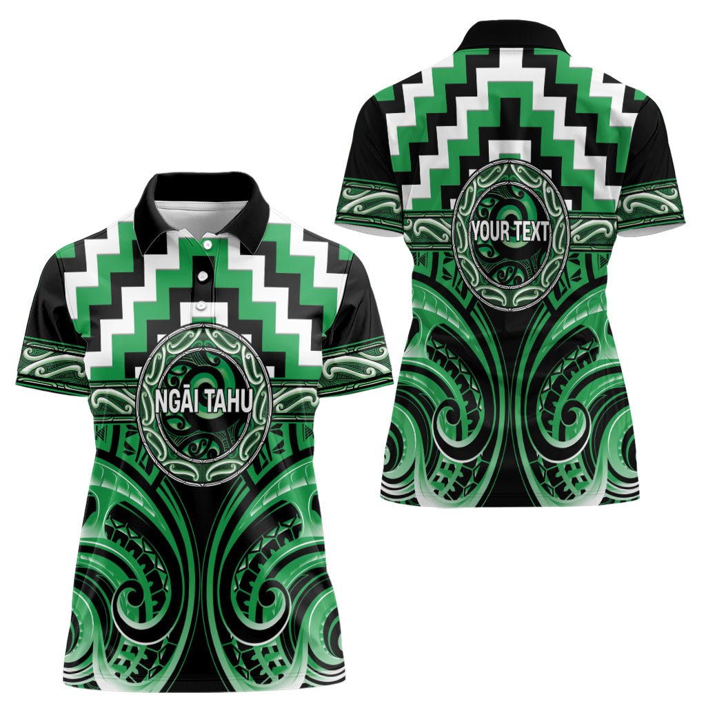 Aotearoa Ngai Tahu Personalised Women Polo Shirt Maori Iwi Poutama Puhoro Tattoo LT14 - Polynesian Pride