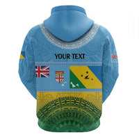 Personalised Malampa Fiji Day Hoodie 10 October Fijian Tapa Flag Style